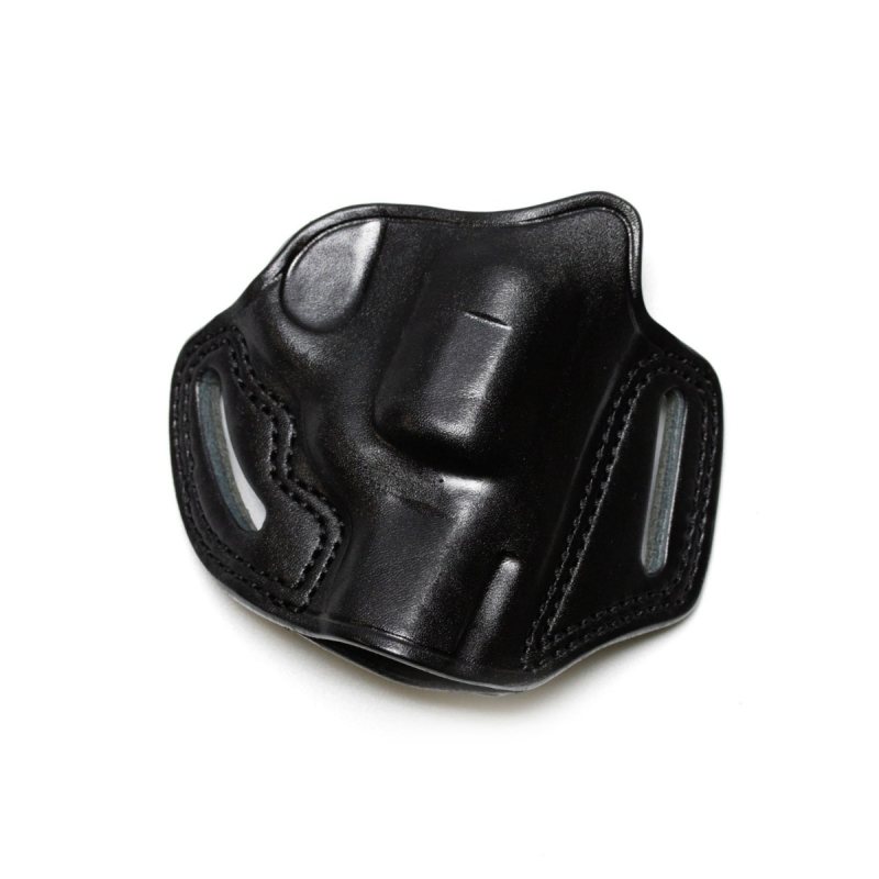 Funda exterior OWB de cuero negro tipo pancake para revólver - Vista 2