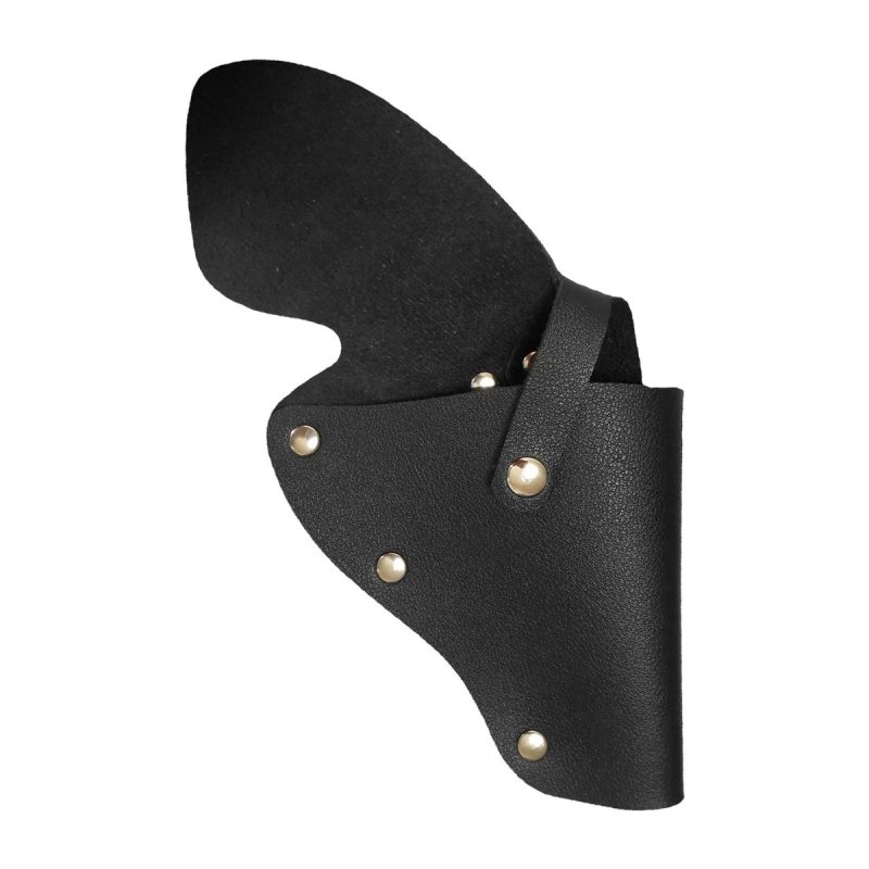 Funda de caza de cuero negro para revólver con correa - Vista 1