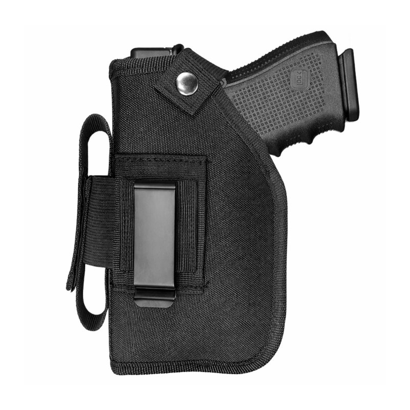 Funda ambidiestra de nailon negro con portacargador - Vista 1