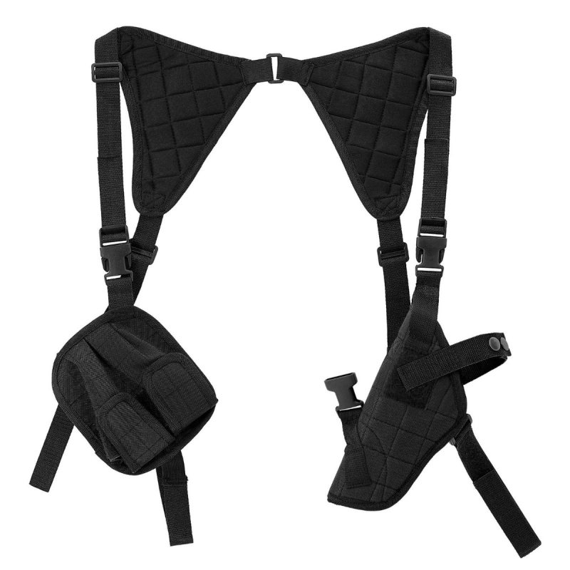 Funda táctica negra de hombro con bolsillo multiusos - Vista 1