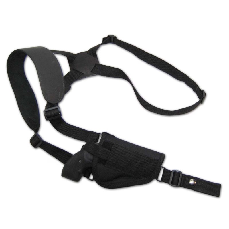 Funda de hombro vertical de nailon negro - Vista 1