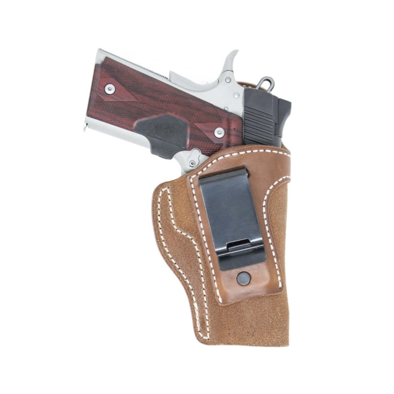 Funda interior IWB de cuero marrón para porte oculto - Vista 1
