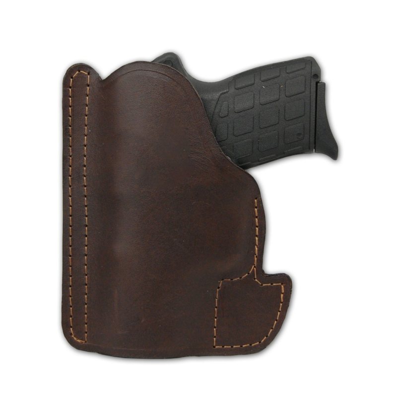 Funda de bolsillo ambidiestra de cuero marrón - Vista 16