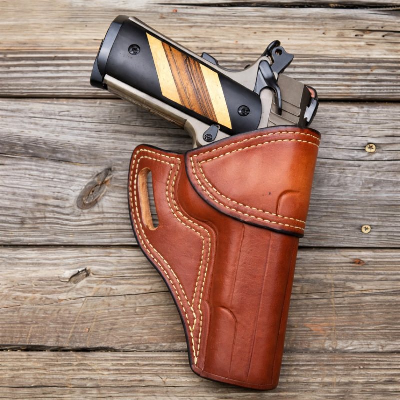 Funda exterior OWB Avenger de cuero marrón - Vista 4