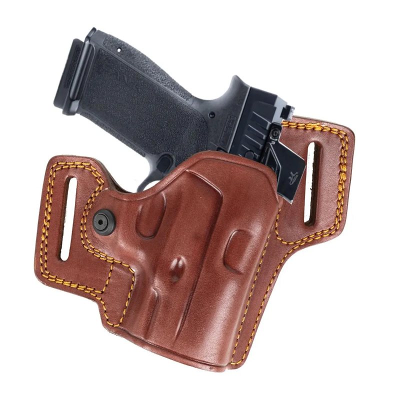 Funda Combat Master de cuero marrón - Vista 2