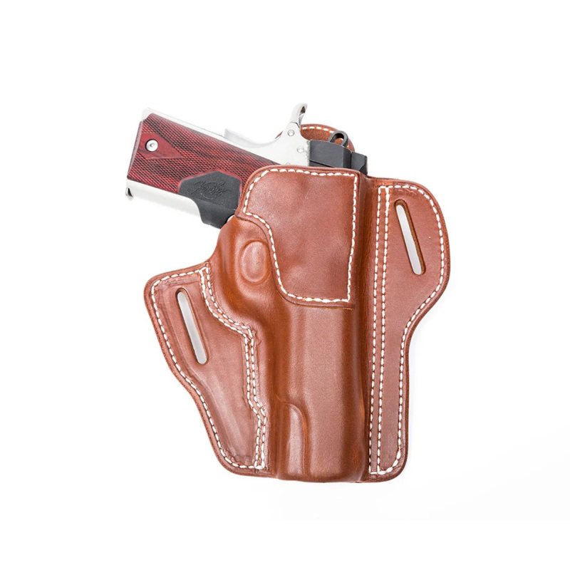 Funda exterior OWB de cuero marrón tipo pancake - Vista 11