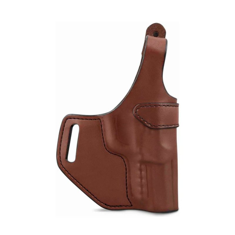 Funda exterior OWB de cuero marrón con cierre de pulgar - Vista 2