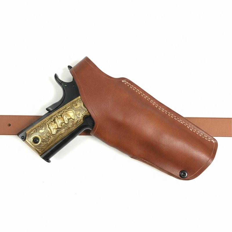 Funda de cinturón de cuero marrón de cuatro posiciones - Vista 15