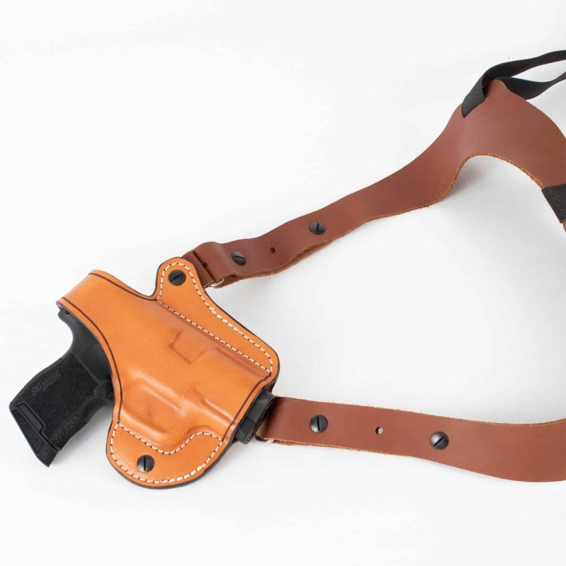 Funda de hombro de cuero marrón Detective - Vista 5