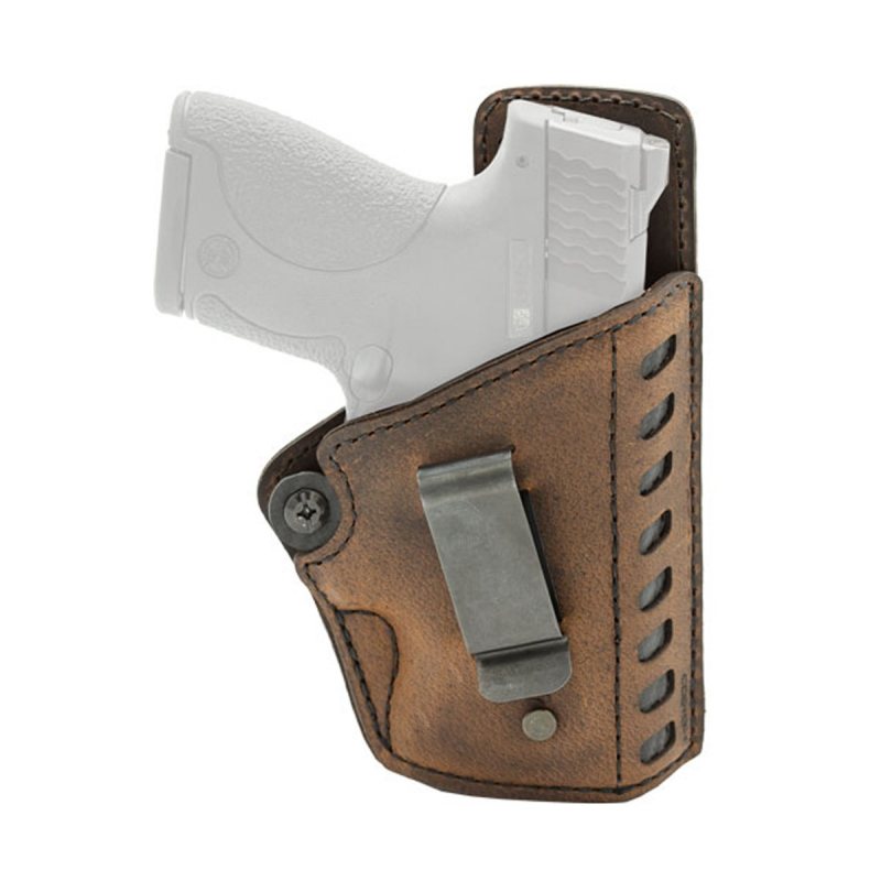 Funda interior IWB de cuero marrón con clip para cinturón - Vista 13