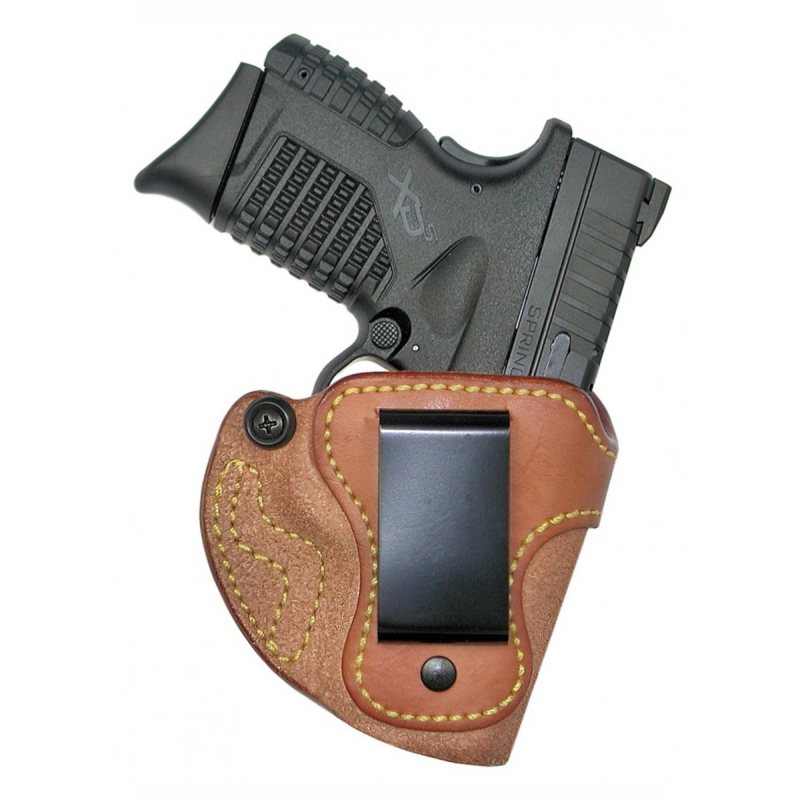 Funda interior IWB de cuero marrón con clip J invertido - Vista 3