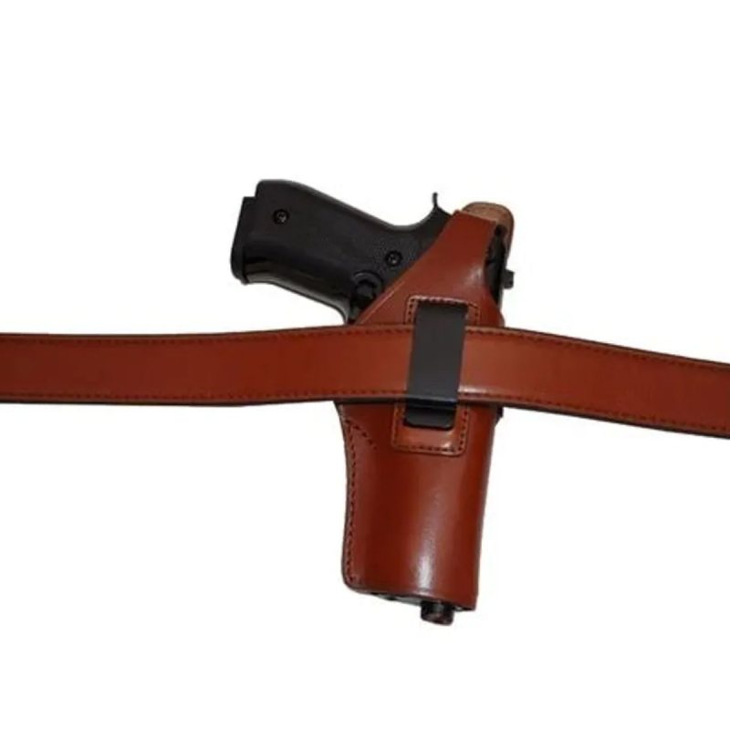 Funda híbrida de cuero marrón con clip para porte IWB u OWB - Vista 4