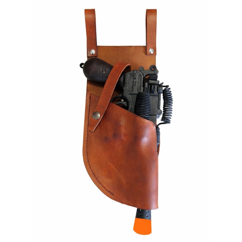 Funda moldeada de cuero marrón para Mauser Merr Sonn Power 5 con muesca - Vista 7