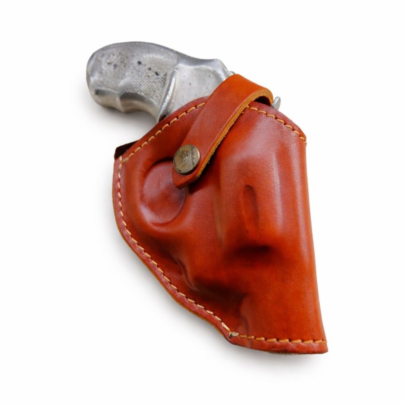 Funda exterior OWB de cuero marrón con correa de retención - Vista 6