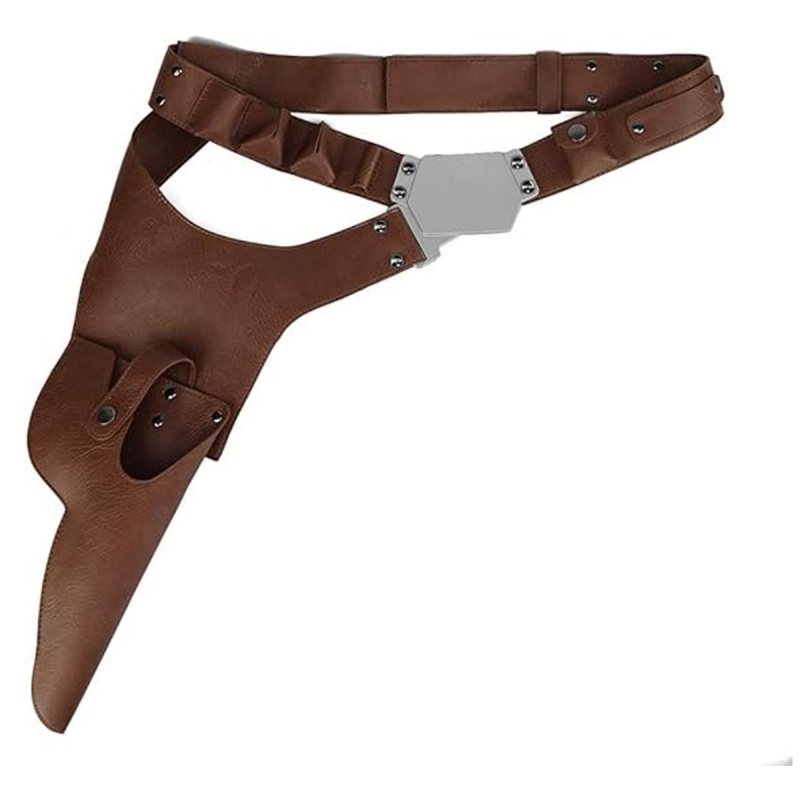Cinturón de cuero marrón para funda de pernera - Vista 1