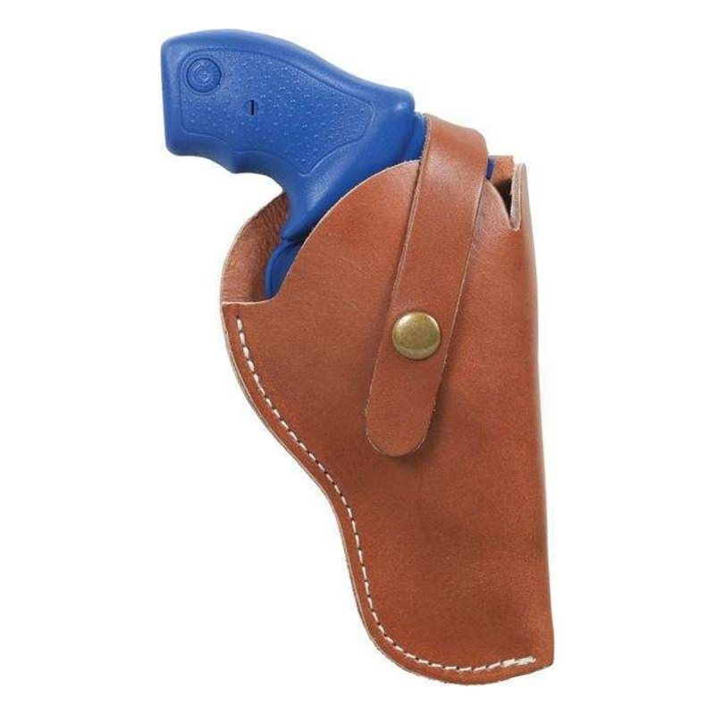 Funda de cadera de cuero marrón con correa de broche - Vista 2