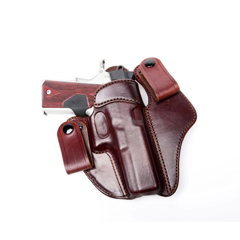 Fundas interiores IWB de cuero burdeos con trabillas de broche - Vista 4