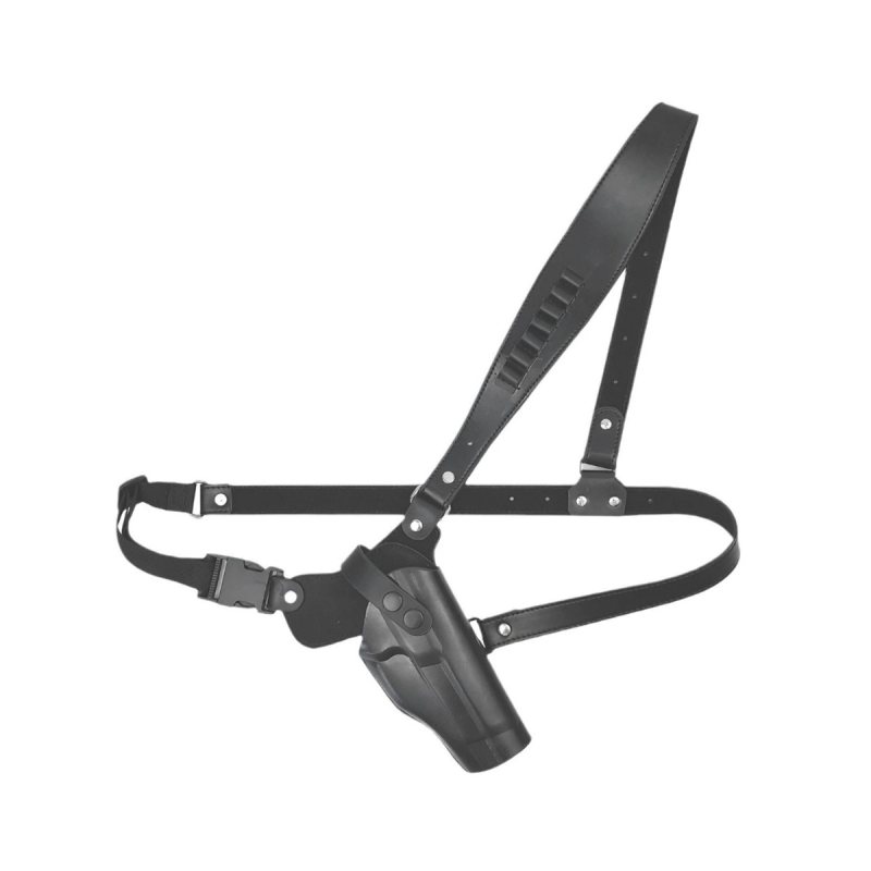 Funda de porte en pecho de cuero negro - Vista 5