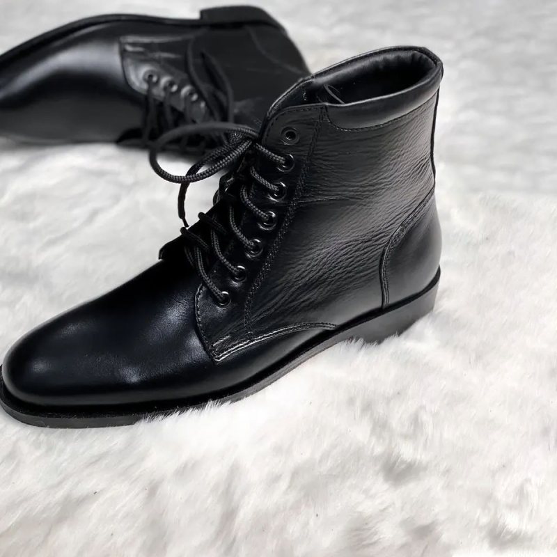 Botines clásicos de cuero negro - Vista 19