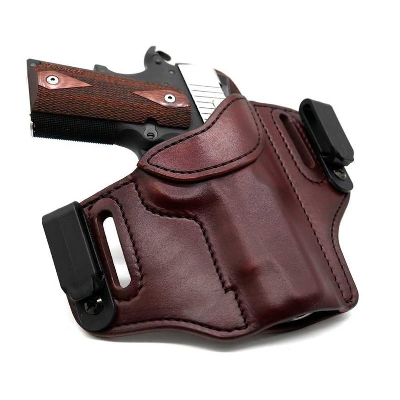 Funda híbrida de cuero color caoba burdeos Cobra - Vista 7