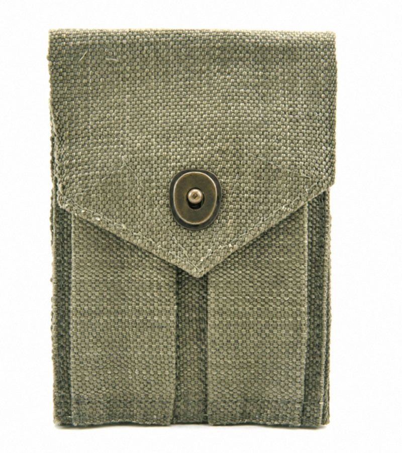 Portacargador doble de cinta de algodón para Colt .45 de color verde oliva claro - Vista 2