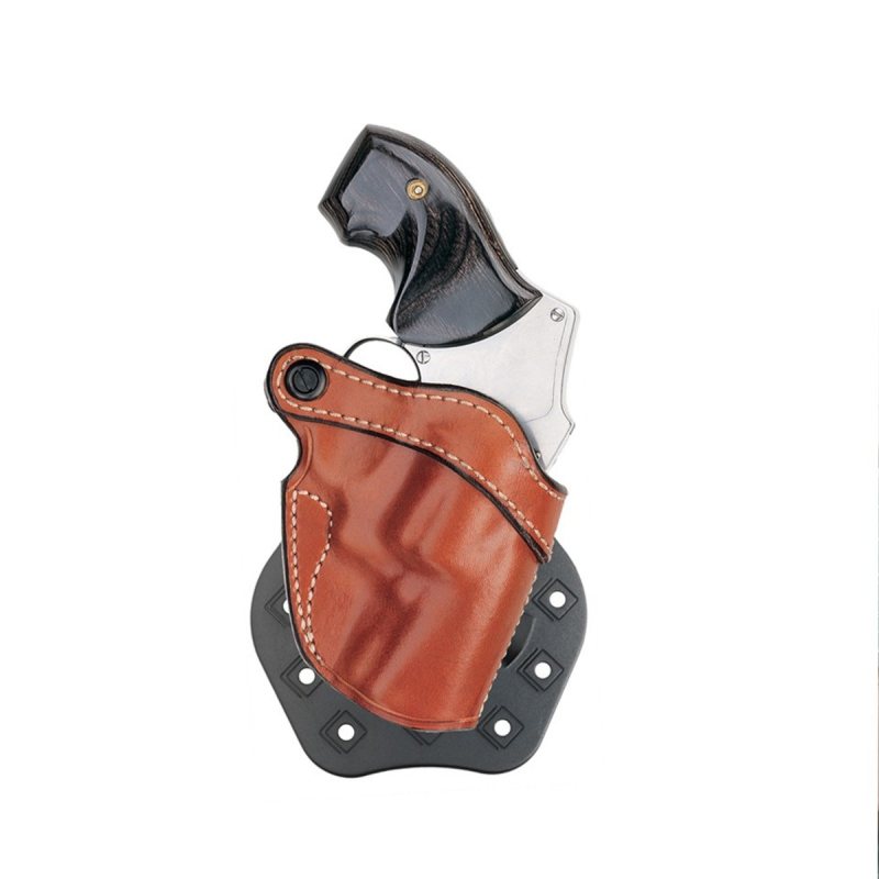 Funda de pala marrón de boca abierta para revólver con tornillo de tensión - Vista 11