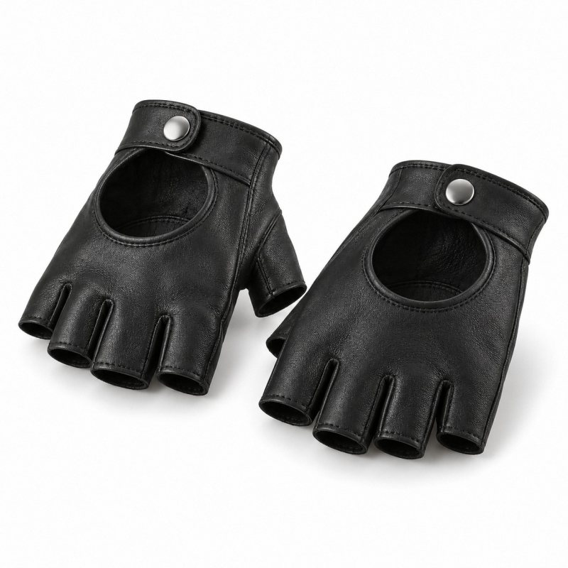Guantes de piel sin dedos - Vista completa del producto