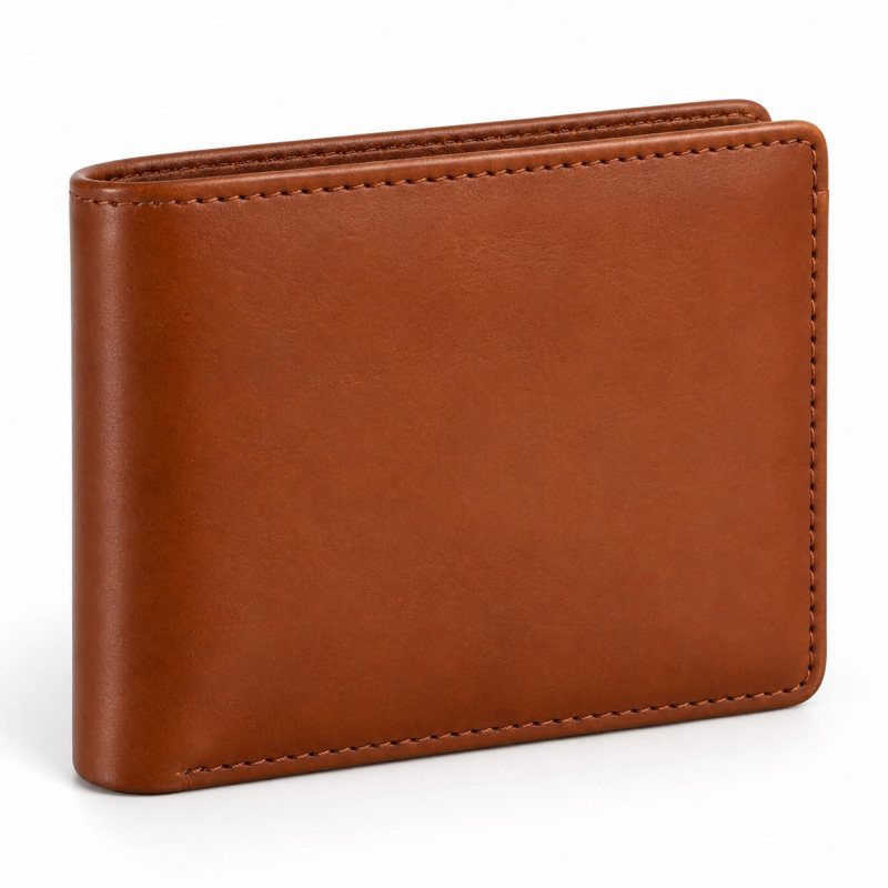 Cartera bifold de piel plena flor - Vista exterior cerrada