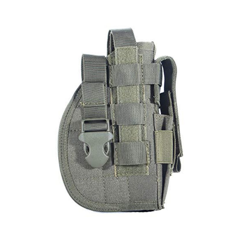 Funda de caza MOLLE de nailon verde con portacargador - Vista 2