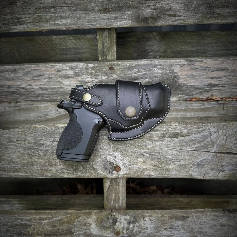 Funda de cuero negro de extracción horizontal - Vista 5