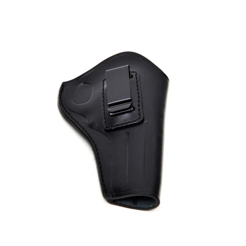 Funda interior IWB de cuero negro para revólver con clip de acero - Vista 6