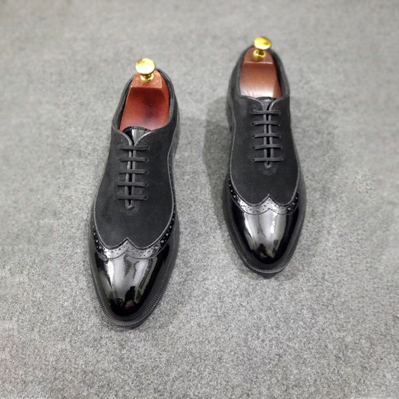 Zapatos Oxford negros de cuero de plena flor - Vista 17