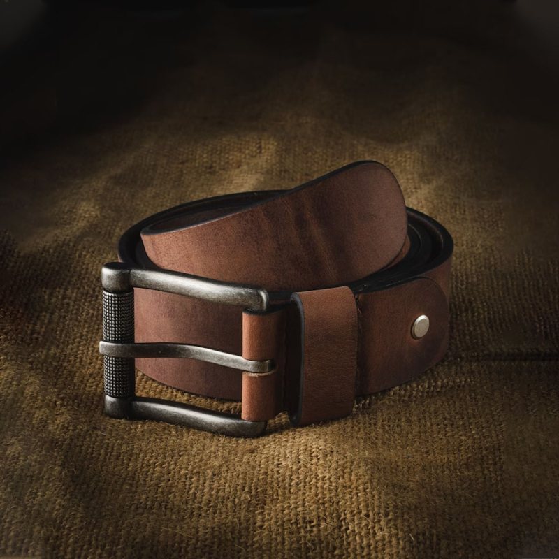 Cinturón unisex para vaqueros de cuero de curtición vegetal - Vista 11