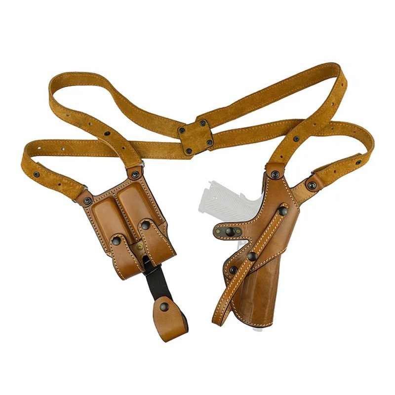Funda de hombro de cuero Elite con portacargador doble - Vista 2