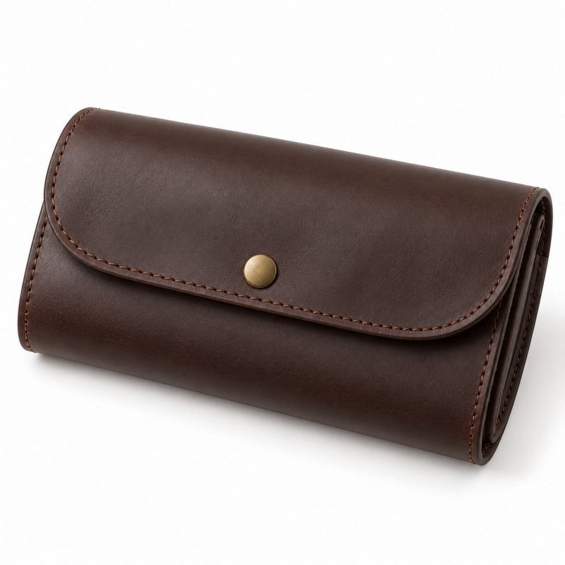 Estuche de viaje de piel para afeitado - Vista completa del producto