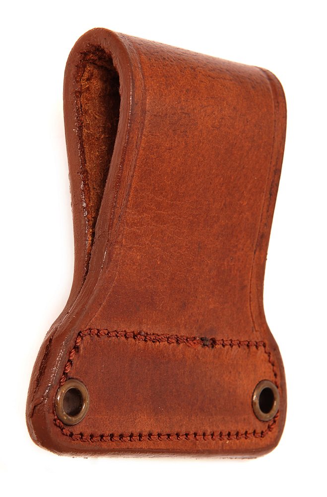Adaptador de cinturón de cuero marrón para gancho de alambre - Vista 2