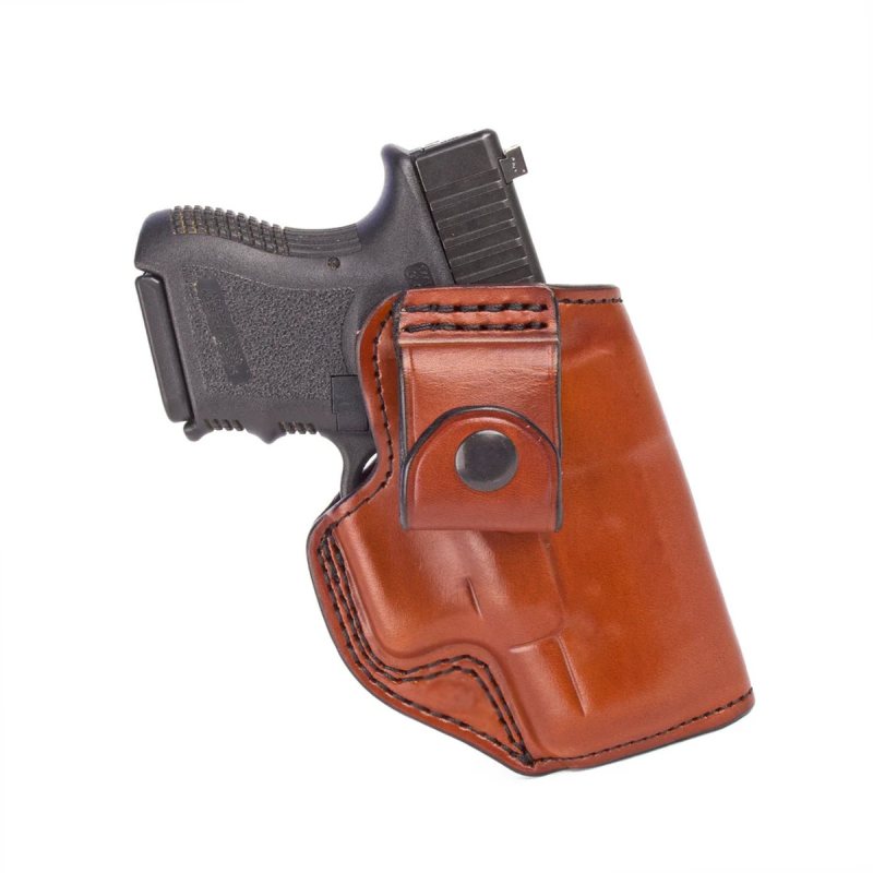 Funda interior IWB de porte cruzado de cuero marrón claro - Vista 8