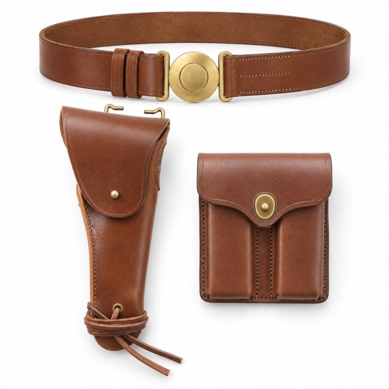 Conjunto de funda M1916 para Colt 1911, cinturón de oficial y portacargador de color marrón - Vista 1