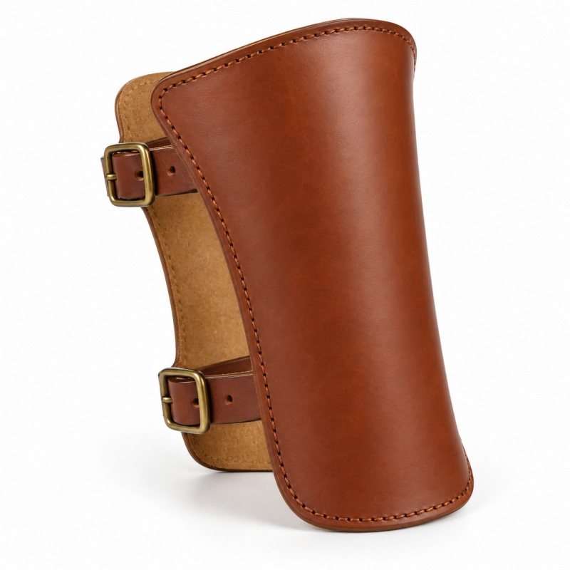 Protector de antebrazo de cuero a medida para tiro con arco - Vista completa del producto