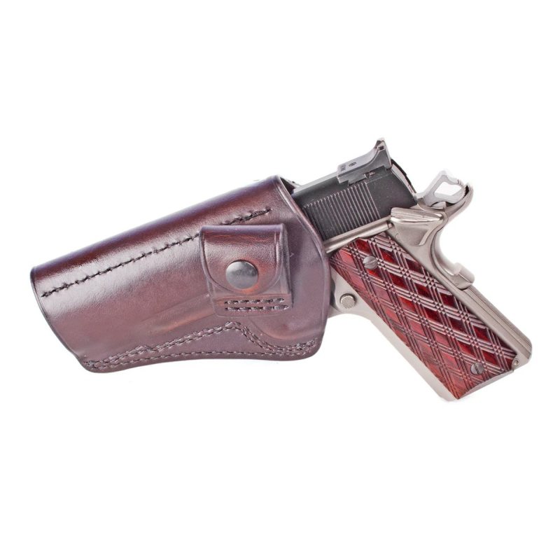 Funda de porte cruzado de cuero color caoba para vehículo - Vista 7