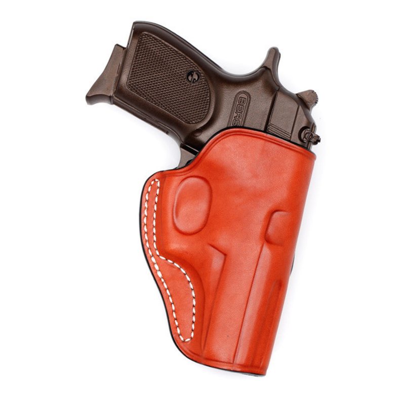 Funda de cinturón minimalista marrón con boca abierta - Vista 5
