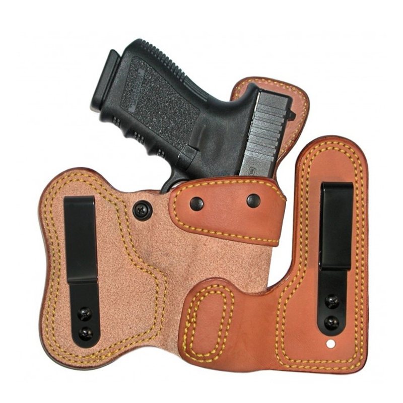 Funda interior IWB ajustable de cuero natural con dos clips - Vista 6