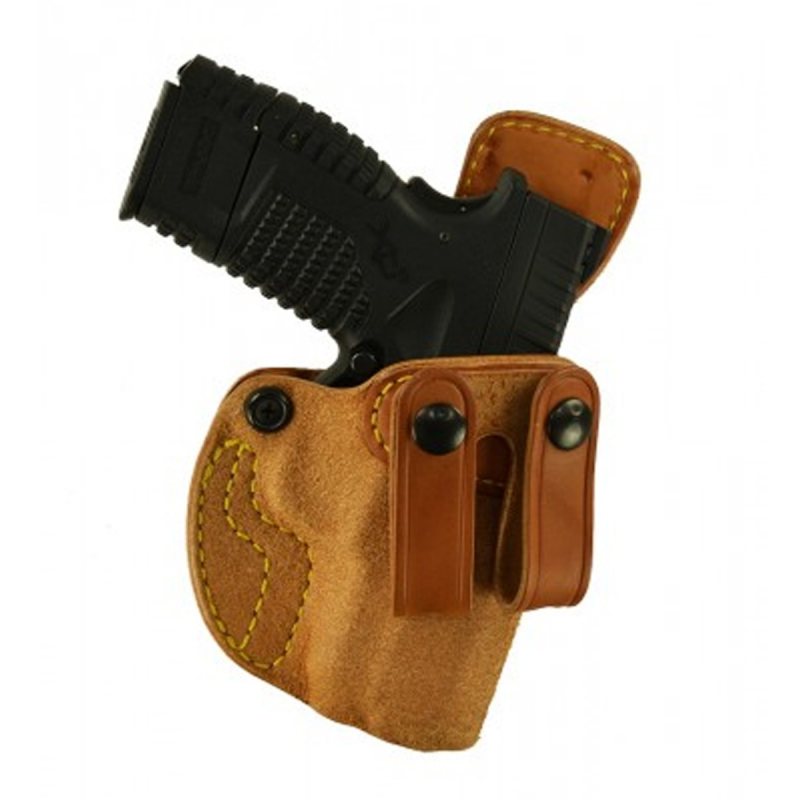 Funda interior IWB de cuero natural con portacargador doble - Vista 3