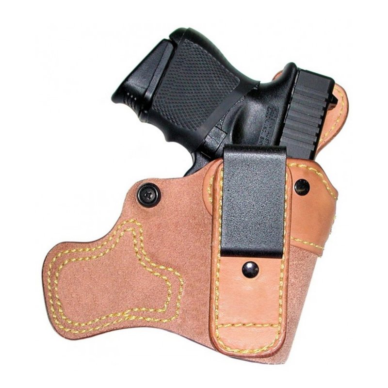 Funda interior IWB de cuero natural con ala estabilizadora, apta para camisa por dentro - Vista 1