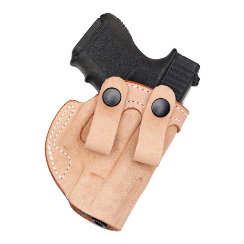 Funda interior IWB de cuero color habana natural con dos correas de cinturón - Vista 4