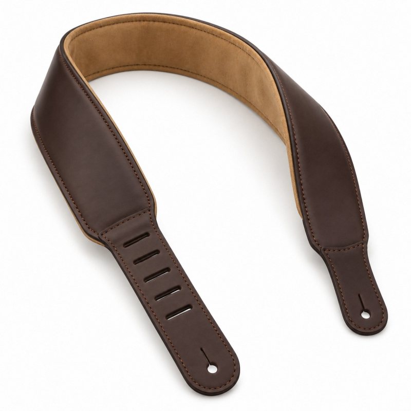 Correa acolchada de piel para guitarra - Vista completa del producto