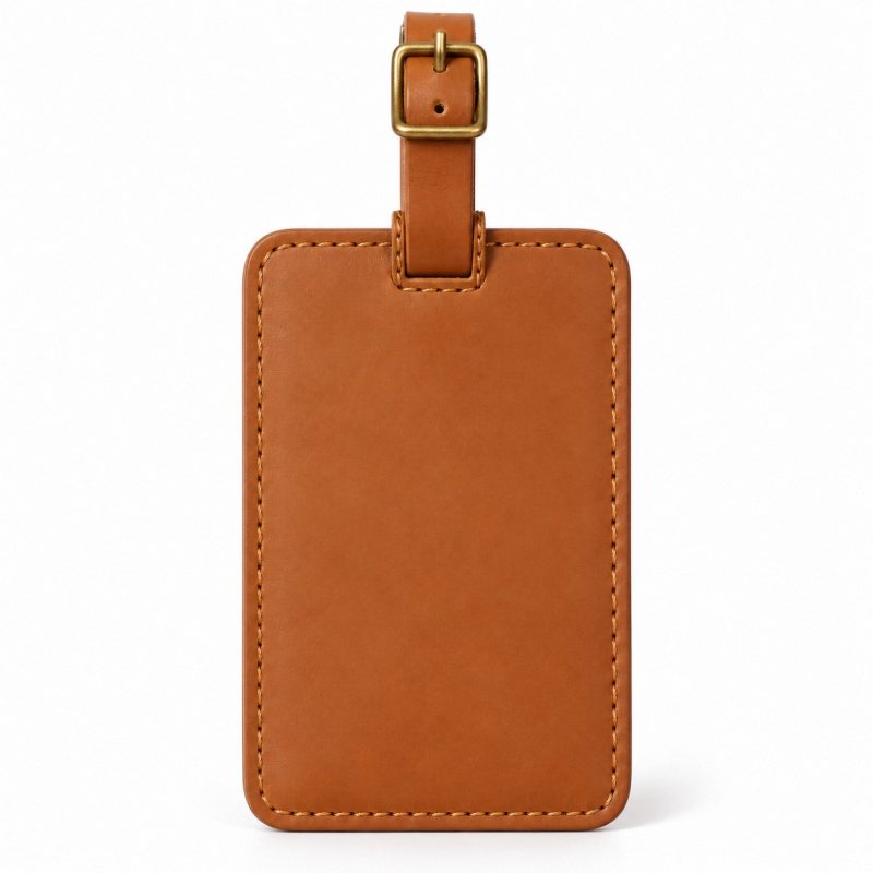 Etiqueta de equipaje de piel personalizada - Vista completa del producto