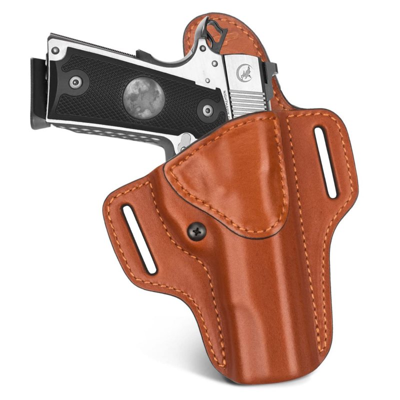 Funda exterior OWB de cinturón de cuero para pistola de tamaño completo - Vista 1