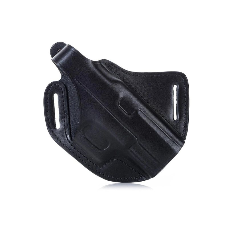 Funda exterior OWB de porte cruzado de cuero negro - Vista 3