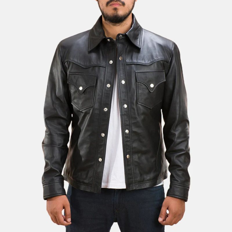 Camisa de cuero negro Ranchson - Vista 16